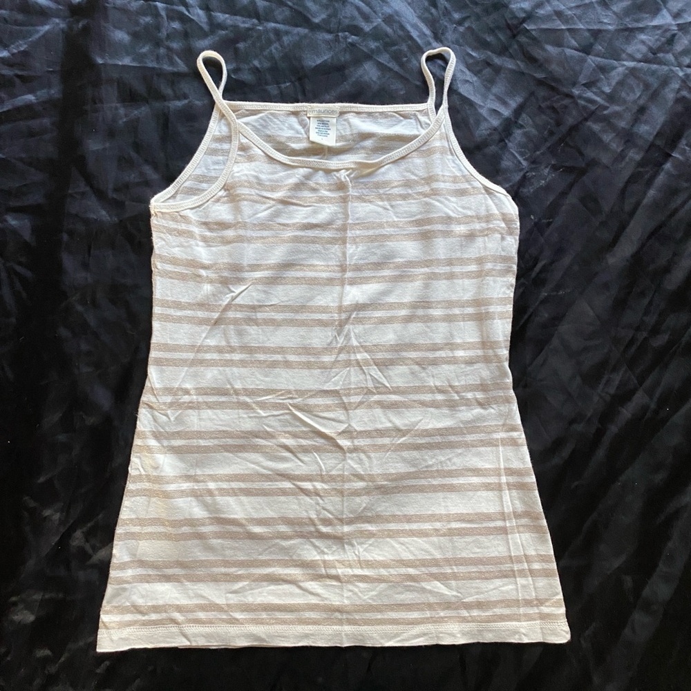 Maurices Cream Striped Camisole